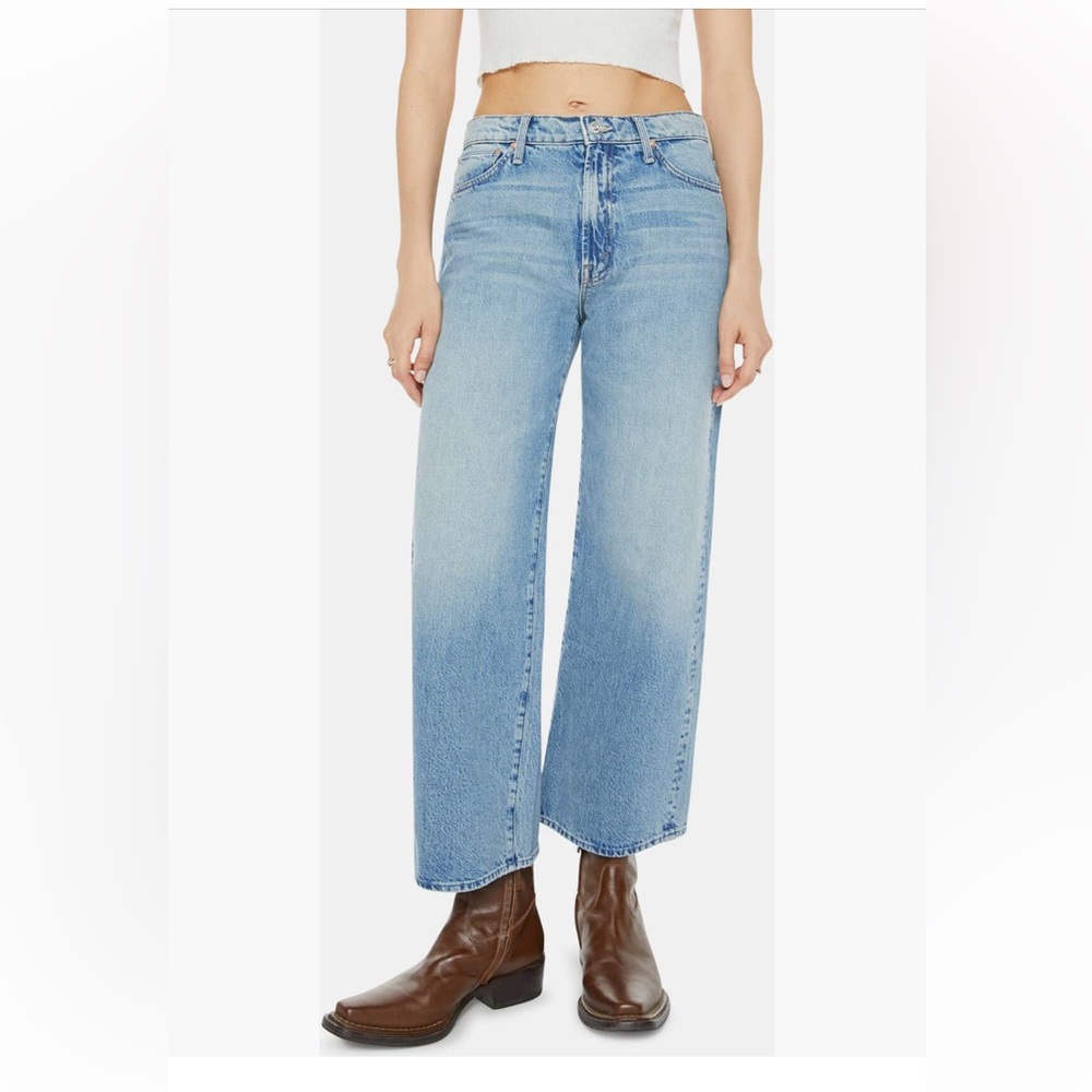 MOTHER Light Blue Wide-Leg Jeans